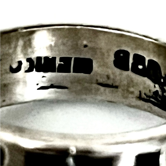 Vintage Southwestern Sterling Silver Overlay Technique Band / Ring - Picture 4 of 4